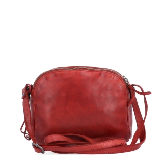 Kvalitní kožená crossbody kabelka Noelia Bolger materiál kůže zapínání na zip barva červená velikost malá NB 2408 CV Zezadu