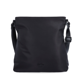 Crossbody kabelka v minimalistickém stylu Carmelo materiál nylon zapínání na zip barva černá velikost střední 6605 C Zepředu