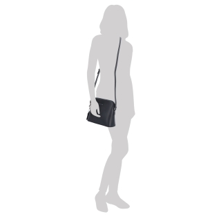 Kožená kabelka crossbody Noelia Bolger Noelia Bolger materiál kůže zapínání na zip barva černá velikost malá NB 0096 C Na postavě