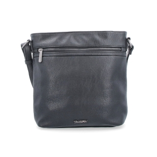 Menší crossbody kabelka Tangerin materiál syntetická kůže zapínání na zip barva černá velikost střední 8022 C Zepředu