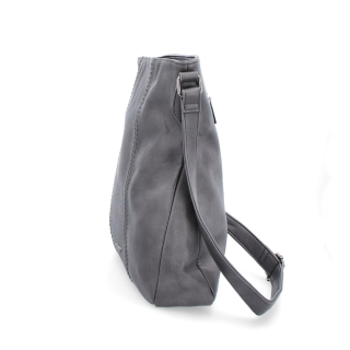 Crossbody kabelka Tangerin materiál syntetická kůže zapínání na zip barva šedá velikost střední 8004 TS Z boku