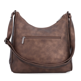 Městská crossbody kabelka ze syntetické kůže Tangerin materiál syntetická kůže zapínání na zip barva metalická velikost střední 8046 BR Zezadu