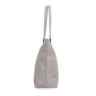 Elegantní nylonová kabelka přes rameno Carmelo materiál nylon zapínání na zip barva béžová velikost velká 6601 BE LE Z boku
