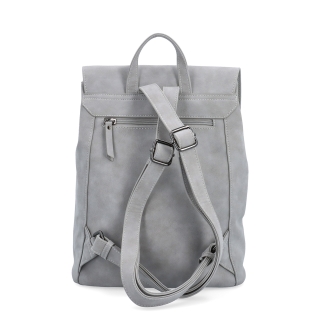 Elegantní městský batoh ze syntetiky Tangerin materiál syntetická kůže zapínání na zip barva šedá velikost střední 1100 SS Zezadu