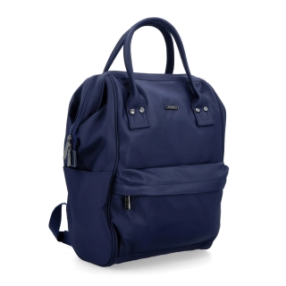 Velký praktický batoh značky Carmelo Carmelo materiál nylon zapínání na zip barva modrá velikost velká 4319 TM