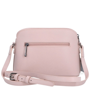 Kožená kabelka crossbody Noelia Bolger Noelia Bolger materiál kůže zapínání na zip barva růžová velikost malá NB 0096 R Zezadu