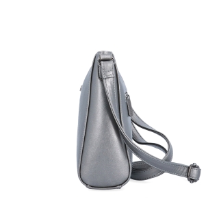 Minimalistická crossbody kabelka do města Le Sands materiál syntetická kůže zapínání na zip barva metalická velikost malá 7706 TI Z boku