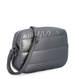 Stylová dámská kabelka s prošíváním Carmelo materiál nylon zapínání na zip barva metalická velikost malá 4386 TI
