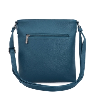 Crossbody kabelka na zip Carmelo materiál syntetická kůže zapínání na zip barva zelená velikost malá 4324 PE Zezadu