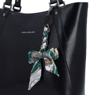 Přívěsek na kabelku s mašlí a karabinkou Indee materiál textil barva multicolor D014