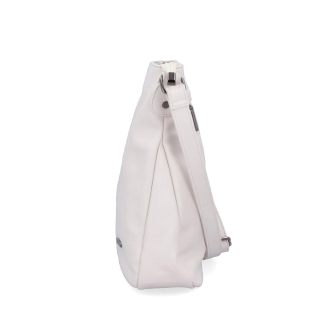 Crossbody kabelka s jednoduchým prošíváním Tangerin materiál syntetická kůže zapínání na zip barva béžová velikost střední 8003 K Z boku