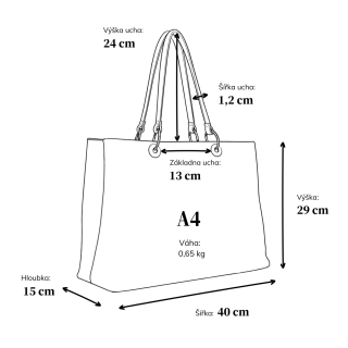 Prostorná shopper kabelka se strukturovaným povrchem Le Sands materiál syntetická kůže zapínání na zip barva oranžová velikost velká 4614 O Rozměry