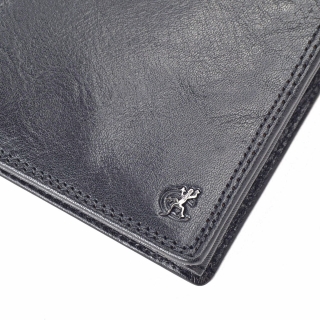 Kožená peněženka Cosset materiál kůže zapínání Bez zapínání barva černá velikost střední 4465 Komodo C Logo