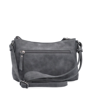 Malá elegantní crossbody kabelka Tangerin materiál syntetická kůže zapínání na zip barva šedá velikost malá 1109 ANT Zezadu