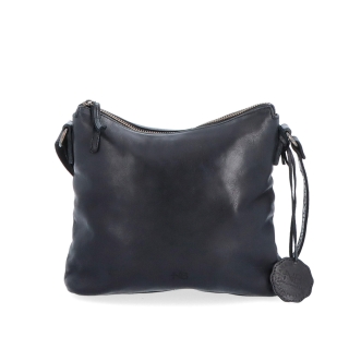 Kožená crossbody kabelka s moderním designem Noelia Bolger materiál kůže zapínání na zip barva černá velikost malá NB 2400 C Zepředu