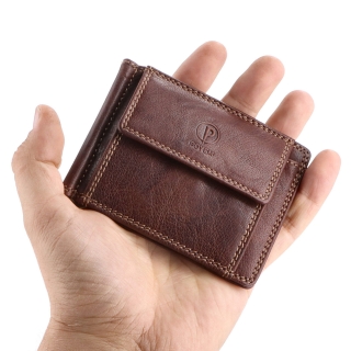Dolarovka z pravé kůže Poyem materiál kůže zapínání Bez zapínání barva hnědá velikost malá 5210 Poyem H V ruce