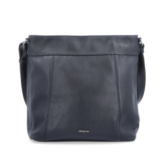 Velká crossbody kabelka na formát A4 Tangerin materiál syntetická kůže zapínání na zip barva černá velikost velká 8037 C Zepředu