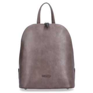 Elegantní městský batoh ze syntetické kůže Le Sands materiál syntetická kůže zapínání na zip barva taupe velikost střední 7700 T Zepředu