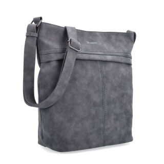 Praktická crossbody kabelka ze syntetického materiálu Tangerin materiál syntetická kůže zapínání na zip barva šedá velikost velká 1108 ANT