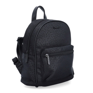 Malý nylonový batůžek pro ženy Carmelo materiál nylon zapínání na zip barva černá velikost malá 6604 C LE