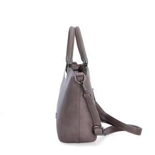 Elegantní kabelka do ruky s popruhem Le Sands materiál syntetická kůže zapínání na zip barva taupe velikost střední 7713 T Z boku