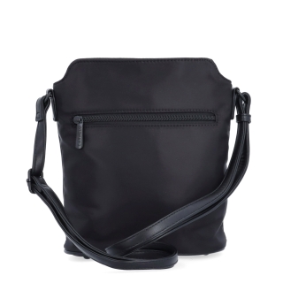 Praktická crossbody kabelka s extra kapsou Carmelo materiál nylon zapínání na zip barva černá velikost malá 6607 C Zezadu