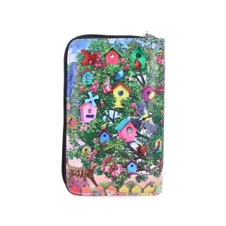 Peněženka penál s potiskem Indee materiál syntetická kůže zapínání na cvoček barva multicolor velikost střední 9201 129