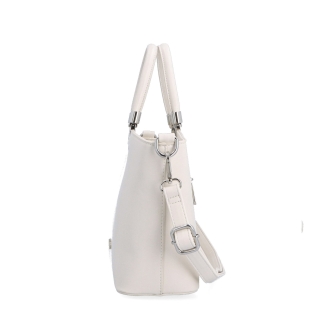 Elegantní kabelka do ruky s popruhem Le Sands materiál syntetická kůže zapínání na zip barva béžová velikost střední 7713 BE Z boku