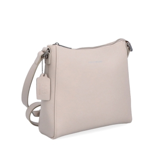 Kožená crossbody kabelka Noelia Bolger materiál kůže zapínání na zip barva šedá velikost malá NB 0074 SS