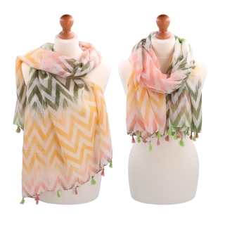 Lehký šátek s originálním vzorem Noelia Bolger materiál Viskóza a bavlna barva multicolor KL506 - 07
