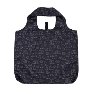 Kvalitní prostorná taška na nákup Shop and Go materiál nylon barva černá velikost velká 0023 N