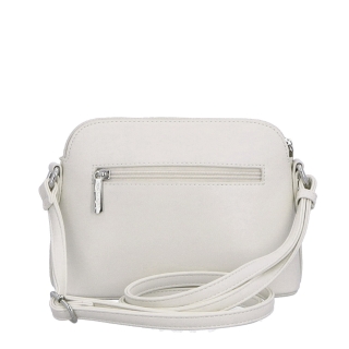 Minimalistická crossbody kabelka Le Sands materiál syntetická kůže zapínání na zip barva béžová velikost malá 7710 BE Zezadu