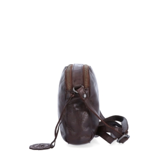 Kvalitní kožená crossbody kabelka Noelia Bolger materiál kůže zapínání na zip barva hnědá velikost malá NB 2408 H Z boku