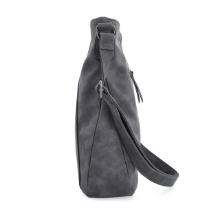 Elegantní kabelka s předním prošitím Tangerin materiál syntetická kůže zapínání na zip barva šedá velikost střední 1102 ANT Z boku