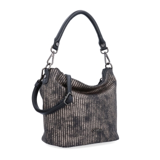 Stylová crossbody kabelka s originálním vzorem Carmelo materiál syntetická kůže zapínání na zip barva metalická velikost malá 4380 BR