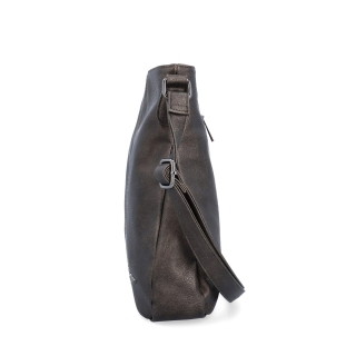 Crossbody kabelka s jednoduchým prošíváním Tangerin materiál syntetická kůže zapínání na zip barva šedá velikost střední 8003 ANT Z boku