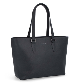 Shopperka z kůže saffiano Noelia Bolger materiál kůže barva černá velikost velká NB 0030 C