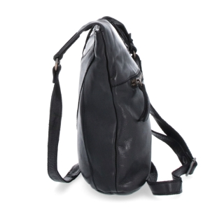 Elegantní kožená crossbody kabelka s kapsami Noelia Bolger materiál kůže zapínání na zip barva černá velikost malá NB 2101 C Zezadu