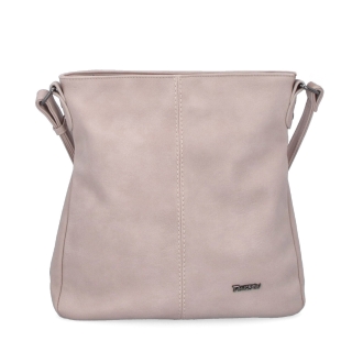 Crossbody kabelka s jednoduchým prošíváním Tangerin materiál syntetická kůže zapínání na zip barva růžová velikost střední 8003 LI Zepředu