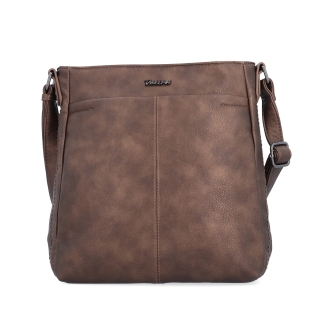 Crossbody kabelka s nastavitelným popruhem Tangerin materiál syntetická kůže zapínání na zip barva metalická velikost střední 8049 BR Zepředu