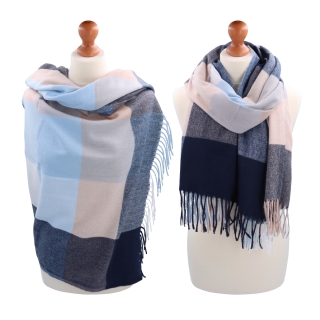 Příjemná šála s kostkovaným vzorem Noelia Bolger materiál Polyester s příměsí vlny barva multicolor KZ002 - 03