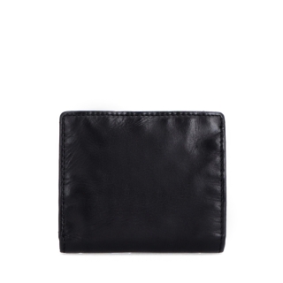 Malá kožená peněženka s unisex designem Noelia Bolger materiál kůže barva černá velikost malá 5133 NB C Zezadu