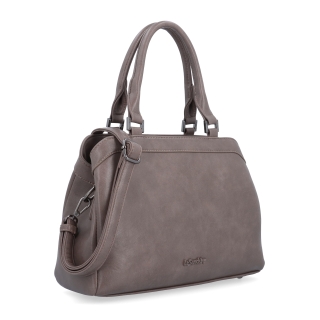 Elegantní kabelka do ruky i přes rameno Le Sands materiál syntetická kůže zapínání na zip barva taupe velikost střední 7729 T
