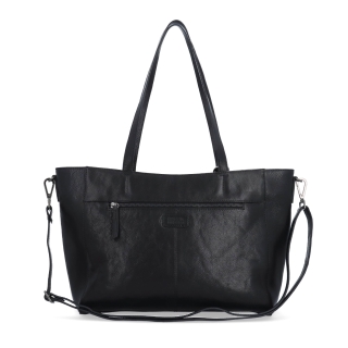 Velká kožená crossbody kabelka s přívěskem Noelia Bolger materiál kůže zapínání na zip barva černá velikost velká NB 3109 C Zezadu