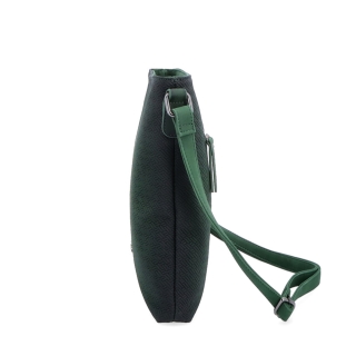 Crossbody s čistým designem Indee materiál syntetická kůže zapínání na zip barva zelená velikost malá 6316 TZE Z boku