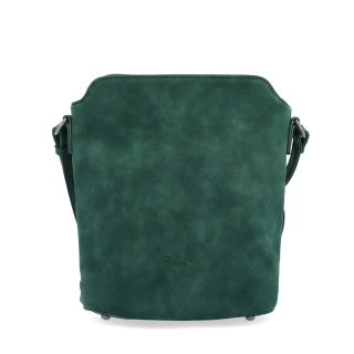 Malá elegantní kabelka s minimalistickým designem Tangerin materiál syntetická kůže zapínání na zip barva zelená velikost malá 1107 TZE Zepředu