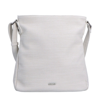 Crossbody kabelka střední velikosti Carmelo materiál syntetická kůže zapínání na zip barva béžová velikost střední 4305 K Zepředu