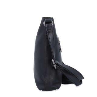 Praktická crossbody kabelka do města i na výlety Carmelo materiál syntetická kůže zapínání na zip barva černá velikost malá 4670 C Z boku