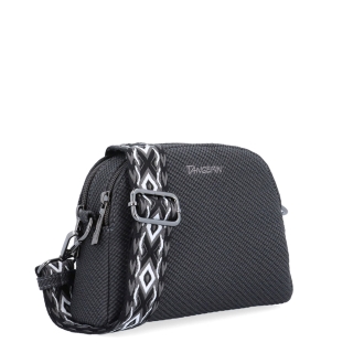 Stylová crossbody kabelka s texturovaným povrchem Tangerin materiál syntetická kůže zapínání na zip barva šedá velikost malá 4365 ANT