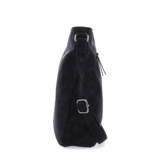 Stylová crossbody kabelka s čistým designem Tangerin materiál syntetická kůže zapínání na zip barva černá velikost střední 1101 C Z boku
